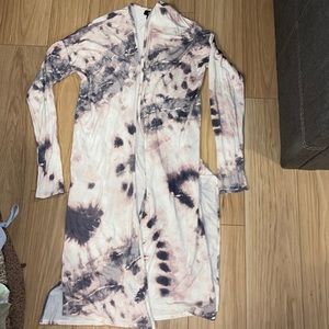 Mossimo Long Tie Dye Cardigan with split sides